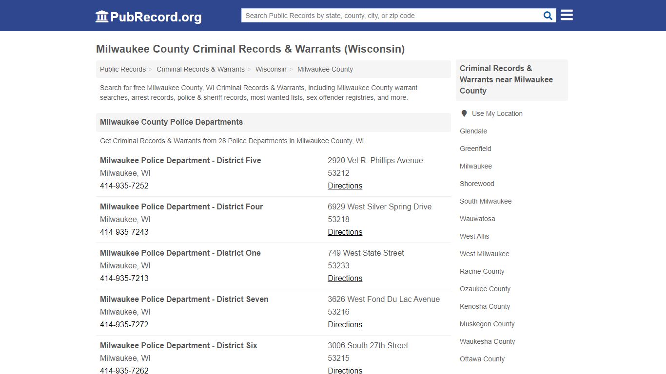Milwaukee County Criminal Records & Warrants (Wisconsin)